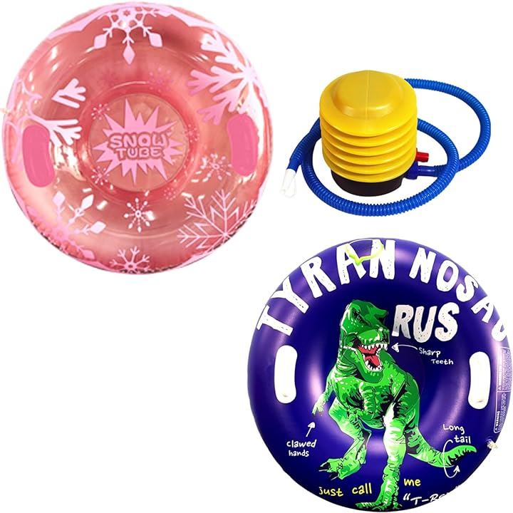 スノーチューブ ソリ 雪遊び 冬遊び スノーソリ 雪そりボード 取っ手付き 空気入れ