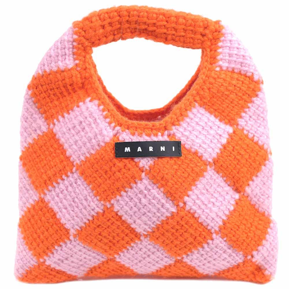 [訳ありアウトレット] マルニ キッズ バッグ レディース ガールズ 大人もOK ダイアモンドクロシェ かぎ針編み ハンドバッグ M00995 M00RP 0MC09