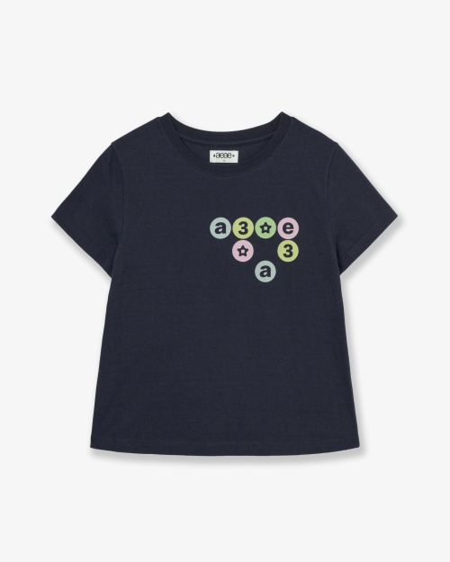 【AEAE】 COLOR DOT LOGO TEE [NAVY] 正規品