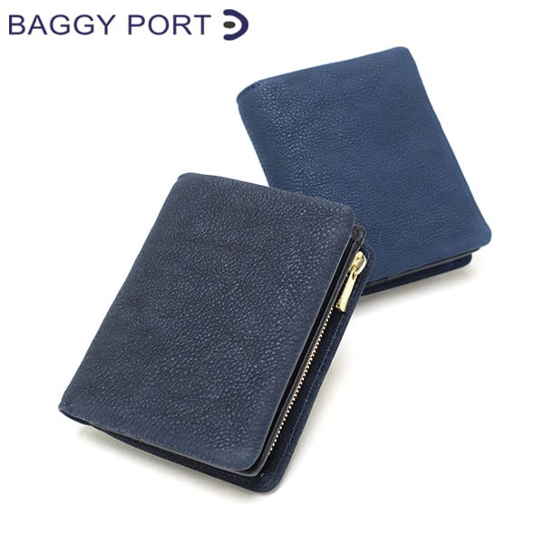 二つ折り財布 メンズ レディース ブランド 札 小銭 本革 革 レザー 財布 シンプル ファスナー 藍染め ヌバック コンパクトハーフ財布 ZYS-492