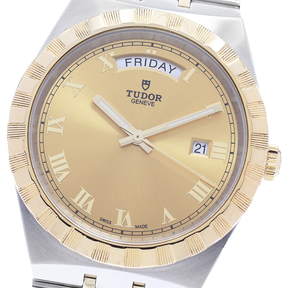 チュードル TUDOR 28603 ロイヤル デイデイト YGコンビ 自動巻き メンズ _891462【中古】