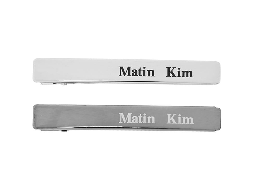 MATIN LETTERING HAIR STYLING CLIPS SET IN SILVER