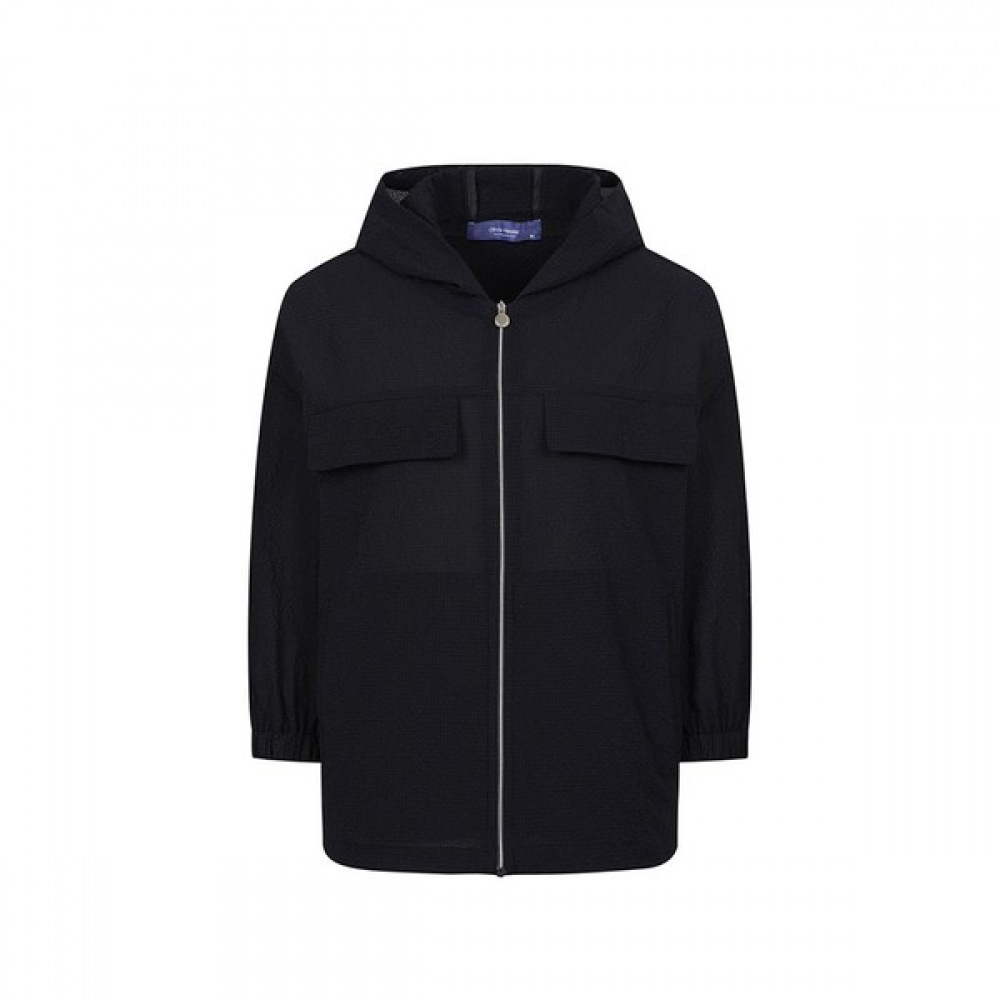 [オリビアハスラー] ネイビーサマーポケットシーサッカージャンパーOHCMJP701