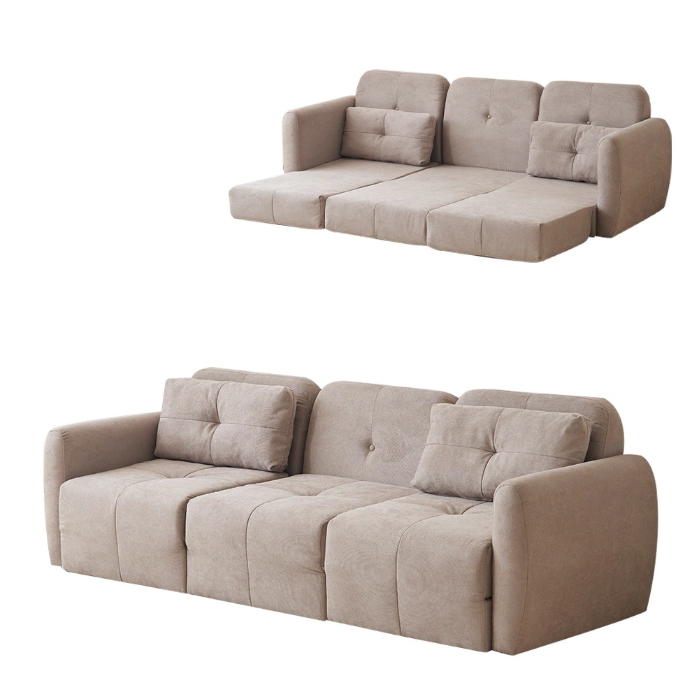 【日本国内出荷-3日で配達】韓国版 ファッション ソファー ソファーベッド 座椅子 3WAY 3人掛け ベッド 折りたたみ フロアソファー 寝る 座る DJYC81