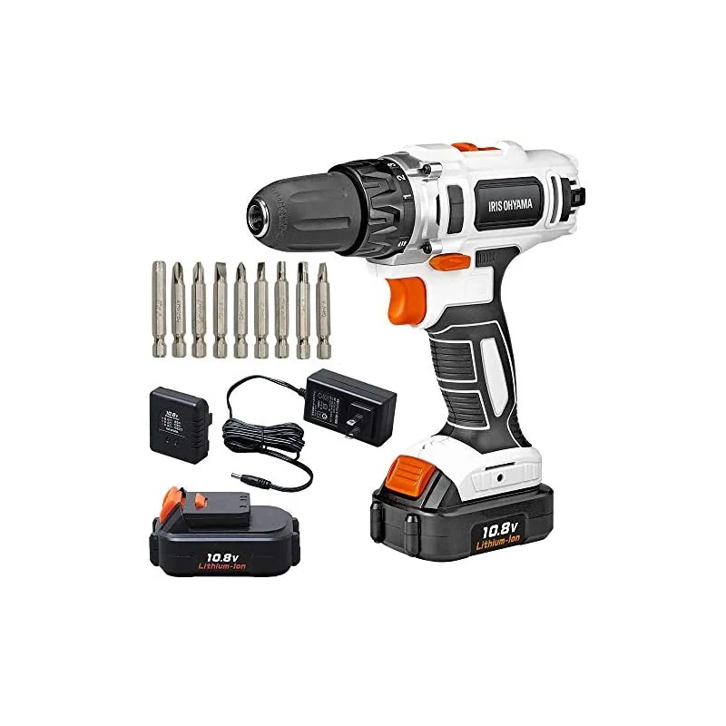 【即納】アイリスオーヤマ 充電式 電動ドライバー 10.8V バッテリー充電器付 軽量&スピード調節機能 DIY初心者でも使いやすい JCD28 【10.8V共通バッテリーシリーズ】