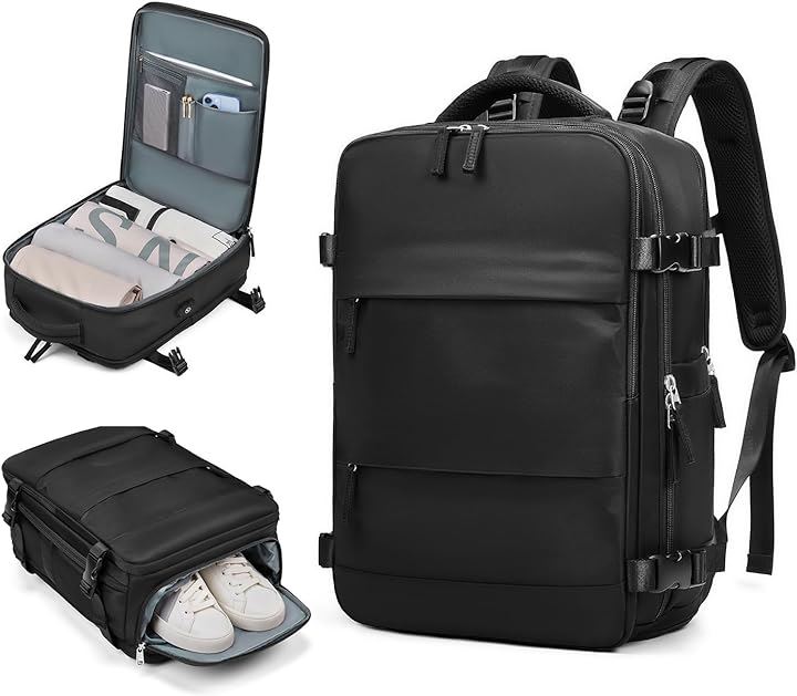 リュック ビジネス メンズ レディース リュックサック バックパック シューズ入れ 15.6インチ PCバッグ カバン 2WAY( 1.ブラック, 1.日常型)