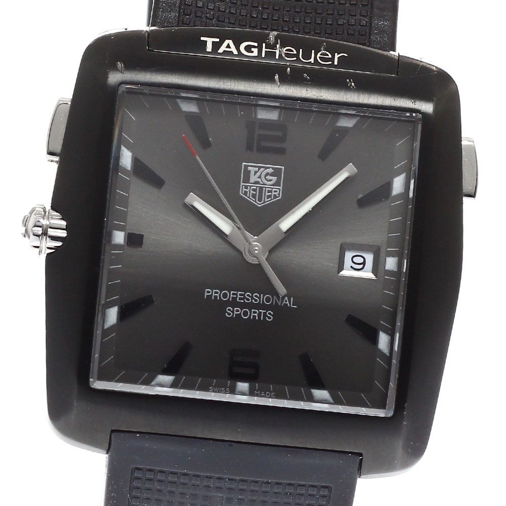 タグホイヤー TAG HEUER WAE1113.FT6004 プロフェッショナル スポーツ ルフウォッチ デイト クォーツ メンズ 保証書付き_941175【中古】