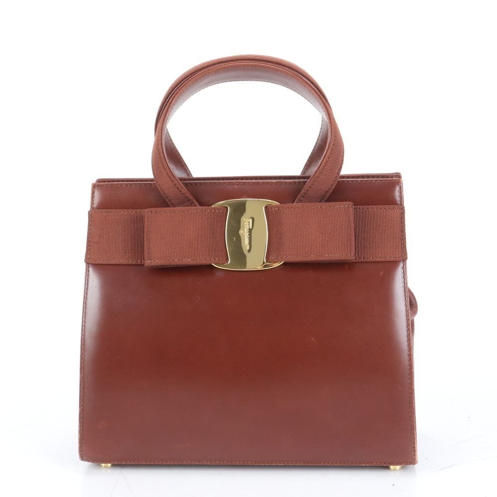 極美品 ヴァラリボン レザー ハンドバッグ トート レディース RRE CQ27-2 中古