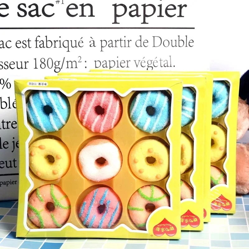 110gドーナツ箱入りマシュマロ子供用ギフト子供用バレンタインデーギフトバレンタインデーボックス