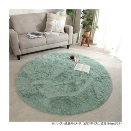 グラムスタイル シフォン LGN ミントグリーン 190cm円形 「GSCD307305」