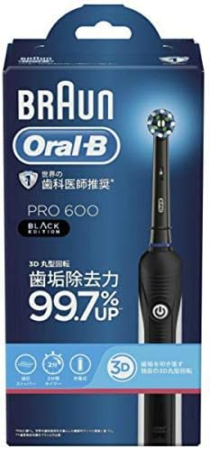 SHINTECH ブラウン オーラルB PRO600 電動ハブラシ ブラックエディション Z