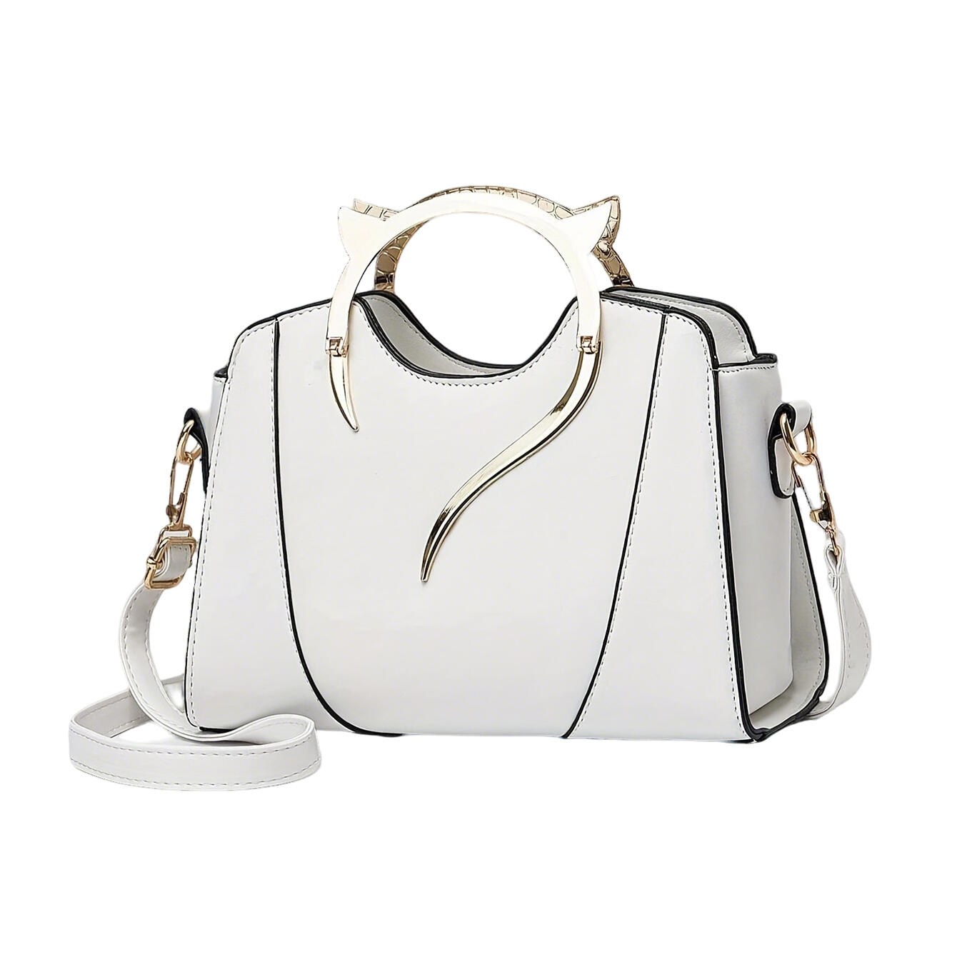 おしゃれなミニマリストの多層ハンドバッグは無地でデートにも仕事にも最適です