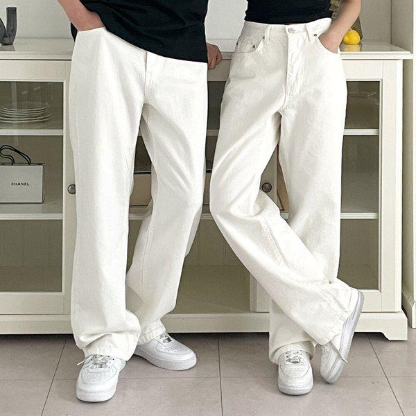 男女兼用ルーズフィットワイドコットンパンツ UJ-JEA-8031-ブラック