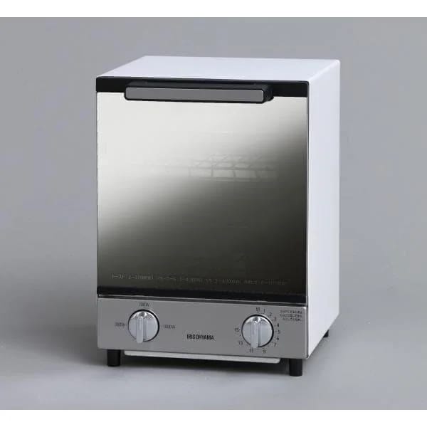 アイリスオーヤマ ミラートースター縦型 ホワイト MOT-012 縦型 トースター アイリスオーヤマ パン 焼き 簡単 食パン おしゃれ コンパクト オーブン
