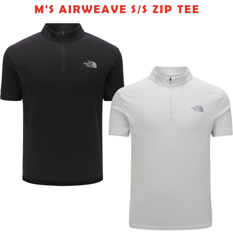 韓国正規品保証 関税負担なしNT7KS13A MS AIRWAVE S S ZIP TEEデイリー 基本 着装 男子 女子 人気 韓国 ファッション 男女共用 アウトドア