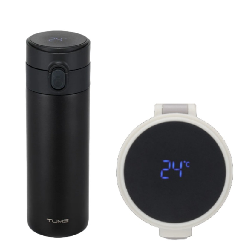 Tok Tok 温度チェック Tumbler 375ml ブラック/保冷 / 保温 -スマートタッチ温度チェック 新商品 韓国人気 贈り物