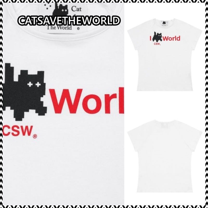 CATSAVETHEWORLD HAIM CSW WORLD RAGLAN HALF T