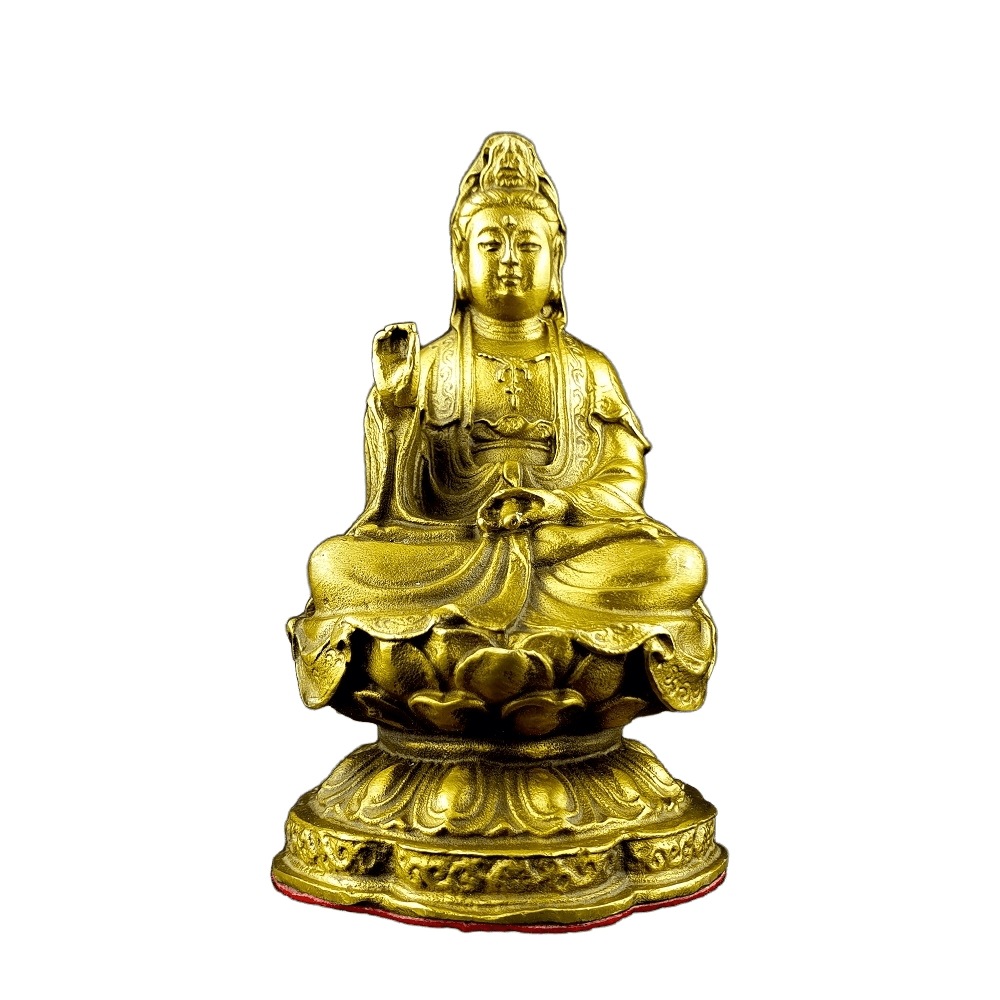 観世音菩薩 黄銅 装飾品 仏様 ミニ 仏像 仏教用品