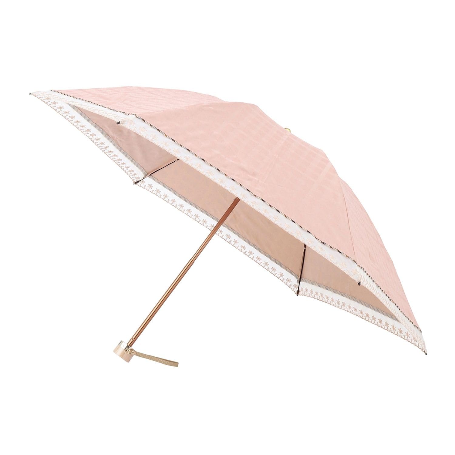 ムーンバット 【ダックス】 日傘 折りたたみ傘 レディース 日本製 通勤 晴雨兼用 一級遮光 遮熱 UV オーガンジーレース 22-125-12214-02 ピンク