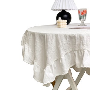 韓国 ins ホワイトフリルテーブルクロス 背景布 レトロテーブルクロススピクニック布長方形テーブル