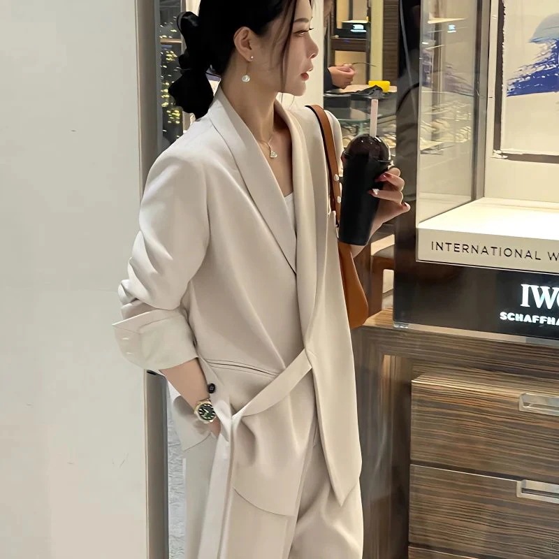 制服おしゃれ 通勤5COLOR 大きめレディース スーツセットアップユニフォーム 女性 ジャケット2点セットスーツアウター+ズボン