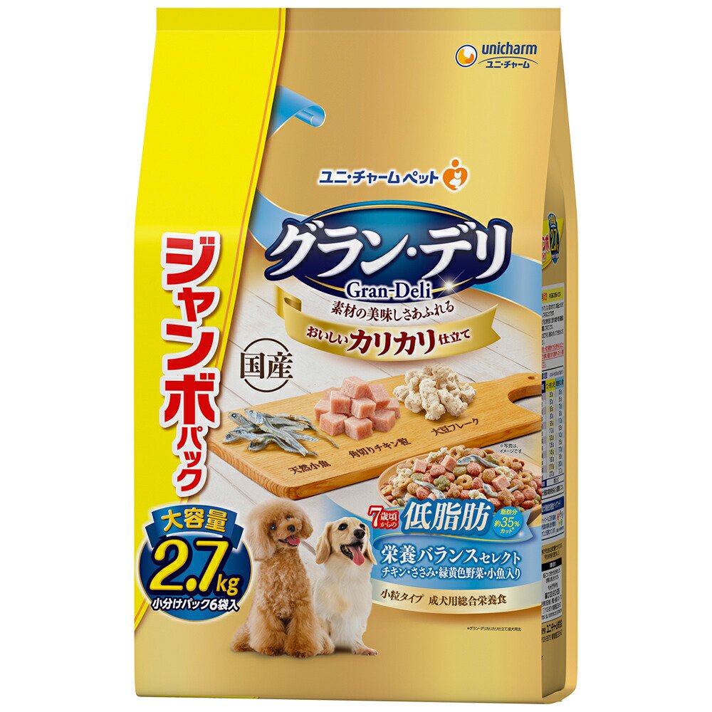 ドッグフード　カリカリ仕立て　７歳頃からの　低脂肪　栄養バランスセレクト　ー脂肪分約３５％カットー　ジャンボパック　２．７ｋｇX４　ＣＲＣ45―05―45―15―00