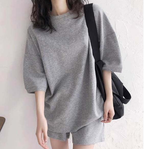 レディース プルオーバー スウェット セットアップ ショートパンツ スウェットパンツ ショート 5分袖