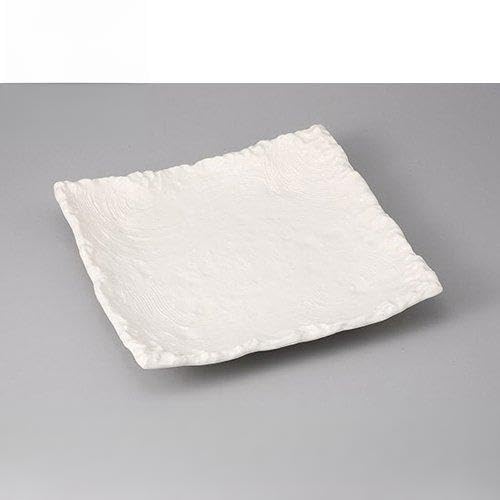 5個セット 萬古焼盛皿 白釉10号四ツ足正角皿 [30.5 x 30.5 x 5.5cm] 土物 【料亭 旅館 和食器 飲食店 業務用 器 食器】