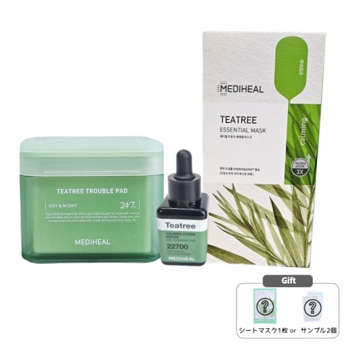 ティーツリーケア 3点セット (エッセンシャル マスク10枚+パッド 100枚+ティーツリーセラム 40mL) 6,459円