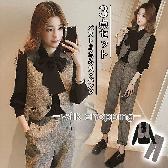 3点セット パンツ スーツ レディース おしゃれ 入学式 入園式 ママスーツ パンツ 卒園式 卒業式 結婚式 フォーマル
