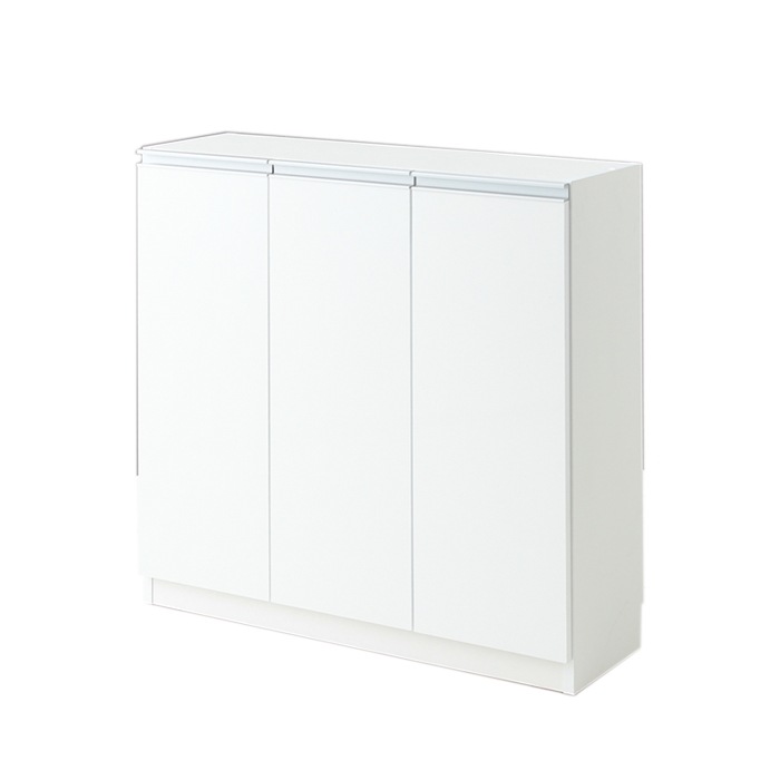 ラック カウンター下収納 日本製 すきま収納 幅90 ホワイト 食器棚 突っ張り キッチン収納