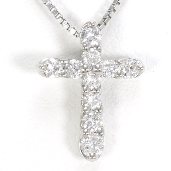 PT900 プラチナ PT850 ネックレス ダイヤ 0.31 約40cm ジュエリー 中古