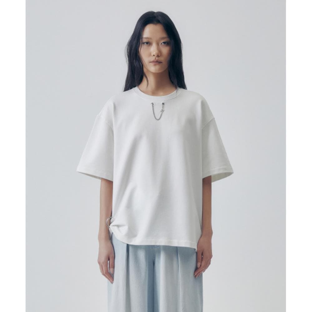 TREEMINGBIRD Dubre Chain Tshirts White TM2535TS006MWH