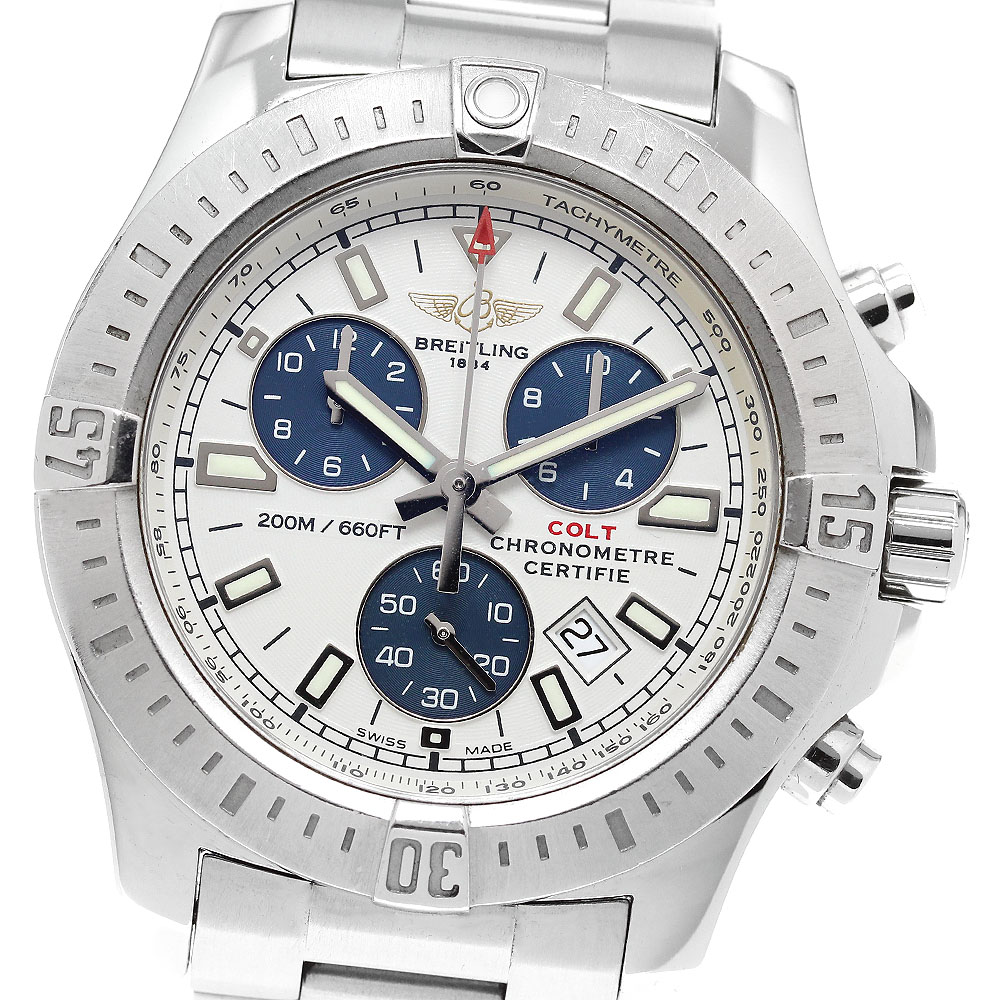 ブライトリング BREITLING A73388 コルト クロノグラフ デイト クォーツ メンズ 箱・保証書付き_921751【中古】