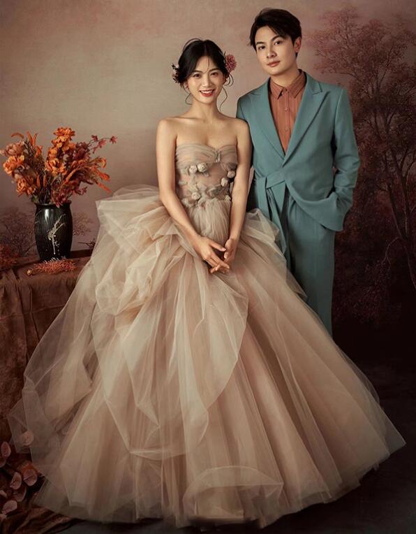 前撮りドレス 後撮り 可愛い 結婚式ドレス ウェディングドレス 花嫁ドレス フォトウェディング撮影 カラードレス きれいめ 旅行 高級感 ロング ワンピース パーティードレス お姫様 成人式ドレス コ