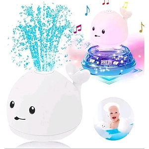 お風呂おもちゃ 自動 噴水 くじら ピカピカ 光る イルミネーション UF宇宙船 地面 走る 知育4250 新製品-4-113