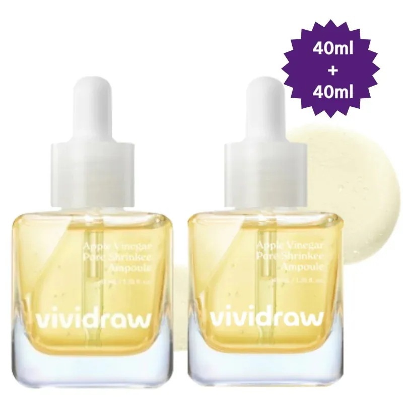 [ヒョクpick/1+1] アップル ビニガー フォア シュリンキー アンプル 40ml/毛穴ケア/ ブラックヘッドケア/ 弾力/ 栄養/ 高保湿/ 低刺激/ 韓国コスメ