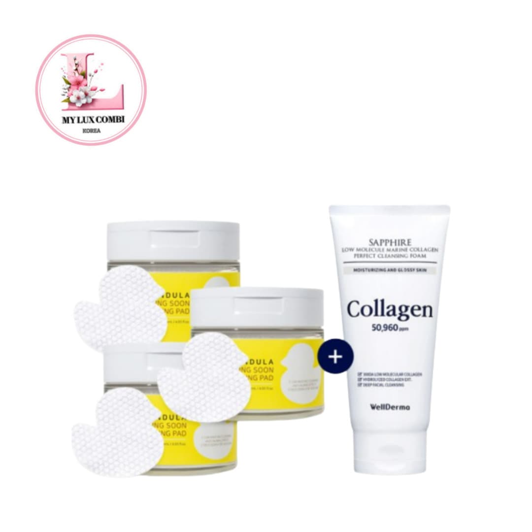 カレンデュラ カーミング スーン クレンジング 企画セット (パッド3個 + フォーム1個)