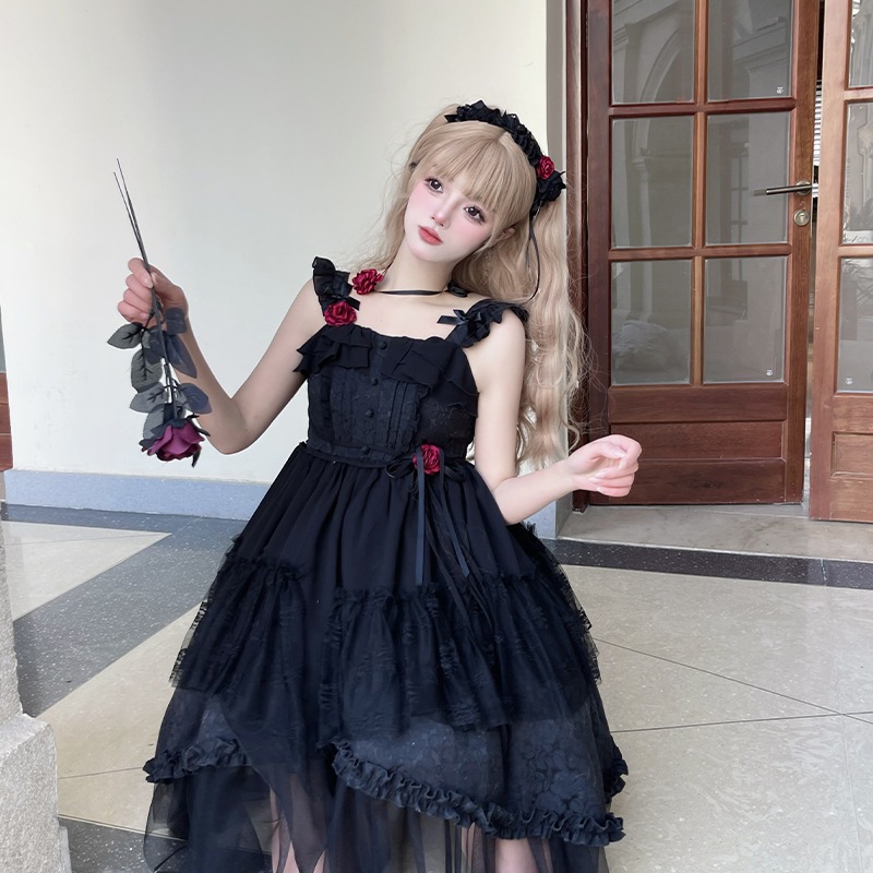 【ルナと夜明け】ブロケードガーデンロリータクール放浪風ワンピース 7,672円