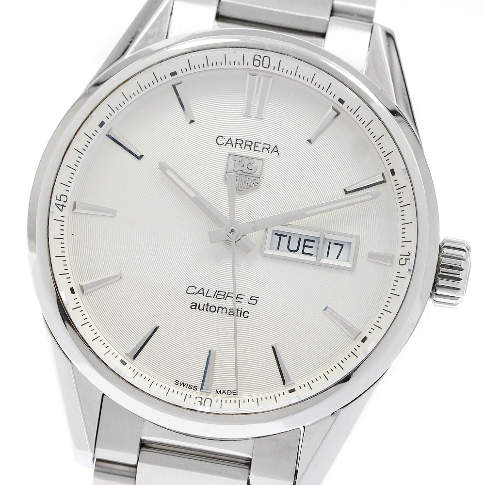 タグホイヤー TAG HEUER WAR201B-1 カレラ キャリバー5 デイデイト 自動巻き メンズ _944497【中古】