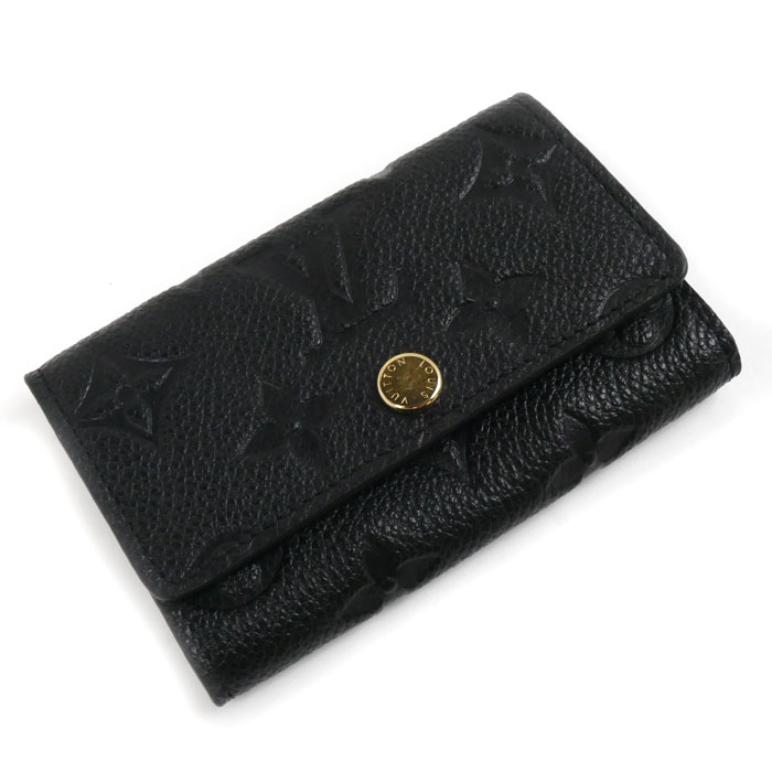 LOUIS VUITTON ルイ・ヴィトン ミュルティクレ 6 キーケース モノグラム・アンプラント ブラック M64421 IC ユニセックス 中古