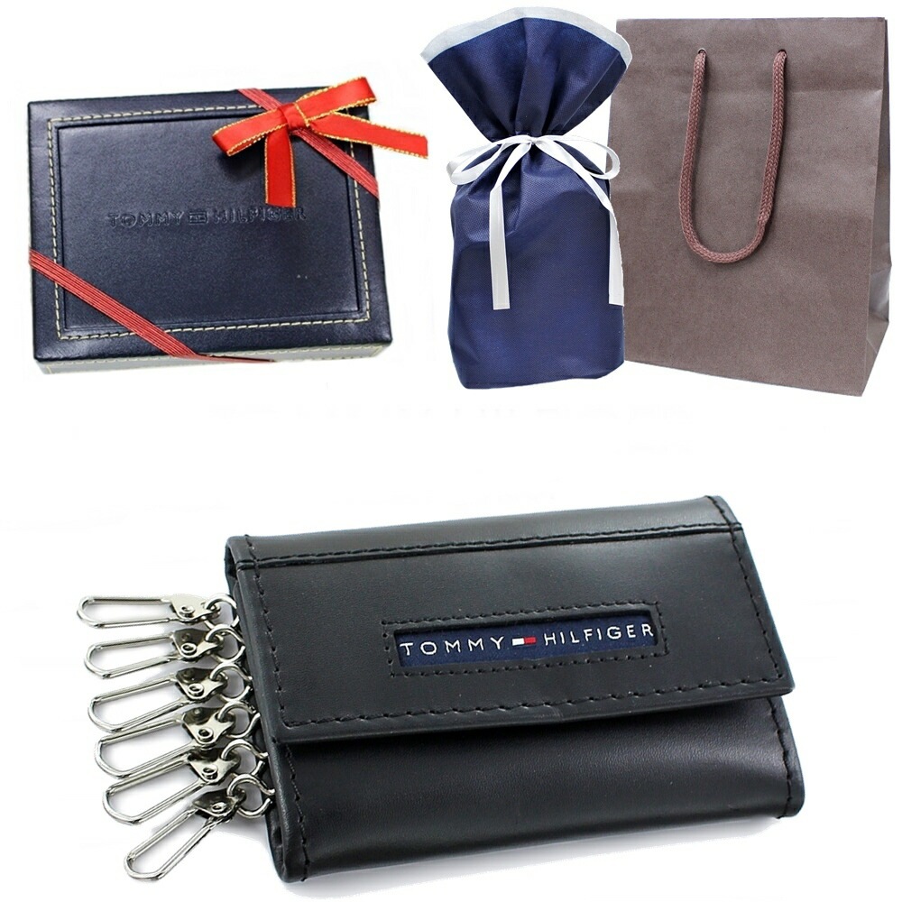 ラッピング済 ギフトセット アウトレット トミーヒルフィガー キーケース メンズ キーケース ブランド おしゃれ 就職祝い 男性 誕生日 彼氏 夫 父親 実用的 プレゼント 手提げ袋付き ポイント消化