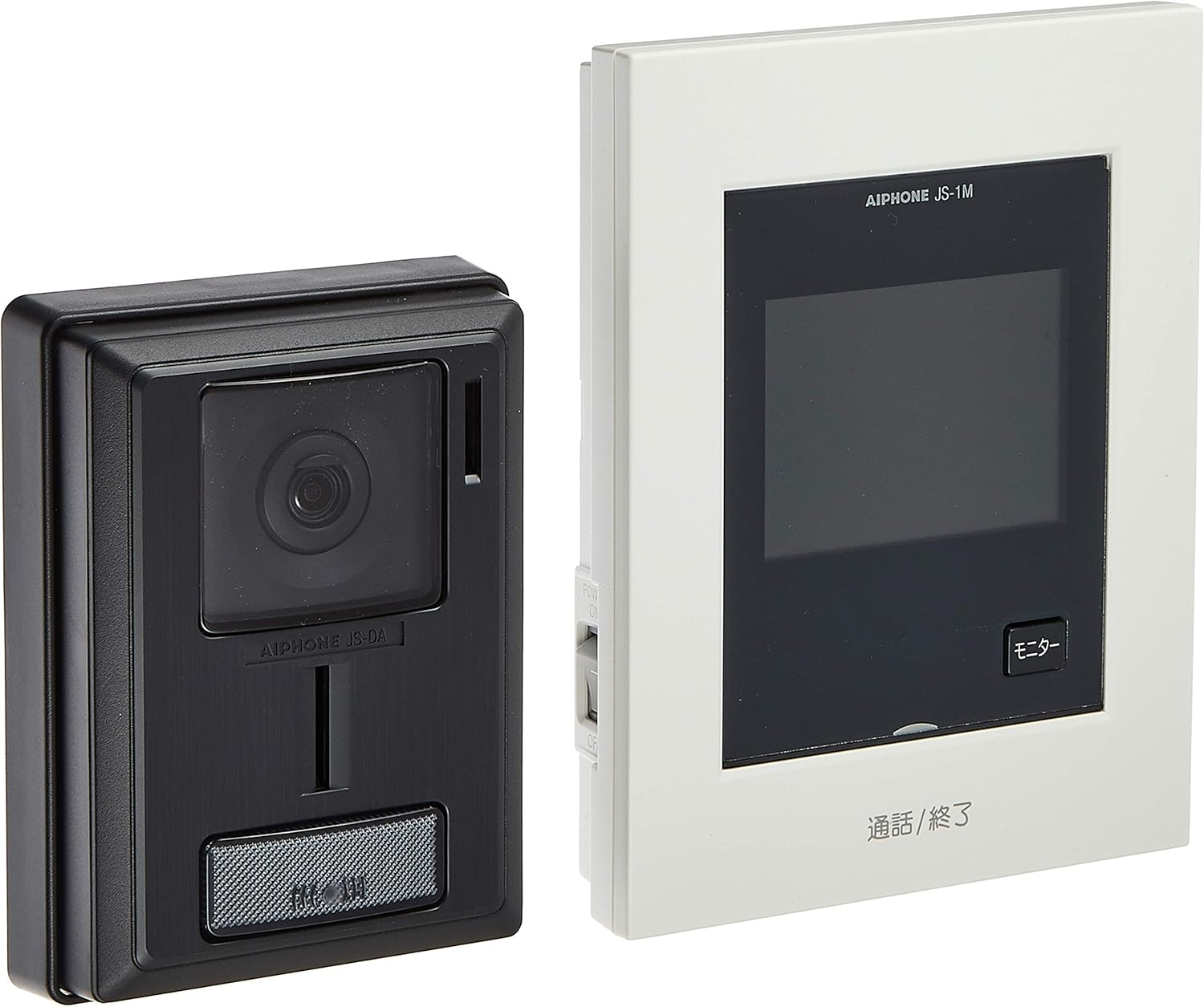 アイホン インターホン ドアホン テレビドアホン カメラ付き玄関子機 モニター付き親機 わかりやすい画面表示 カメラレンズ調整可能 AC電源直結式