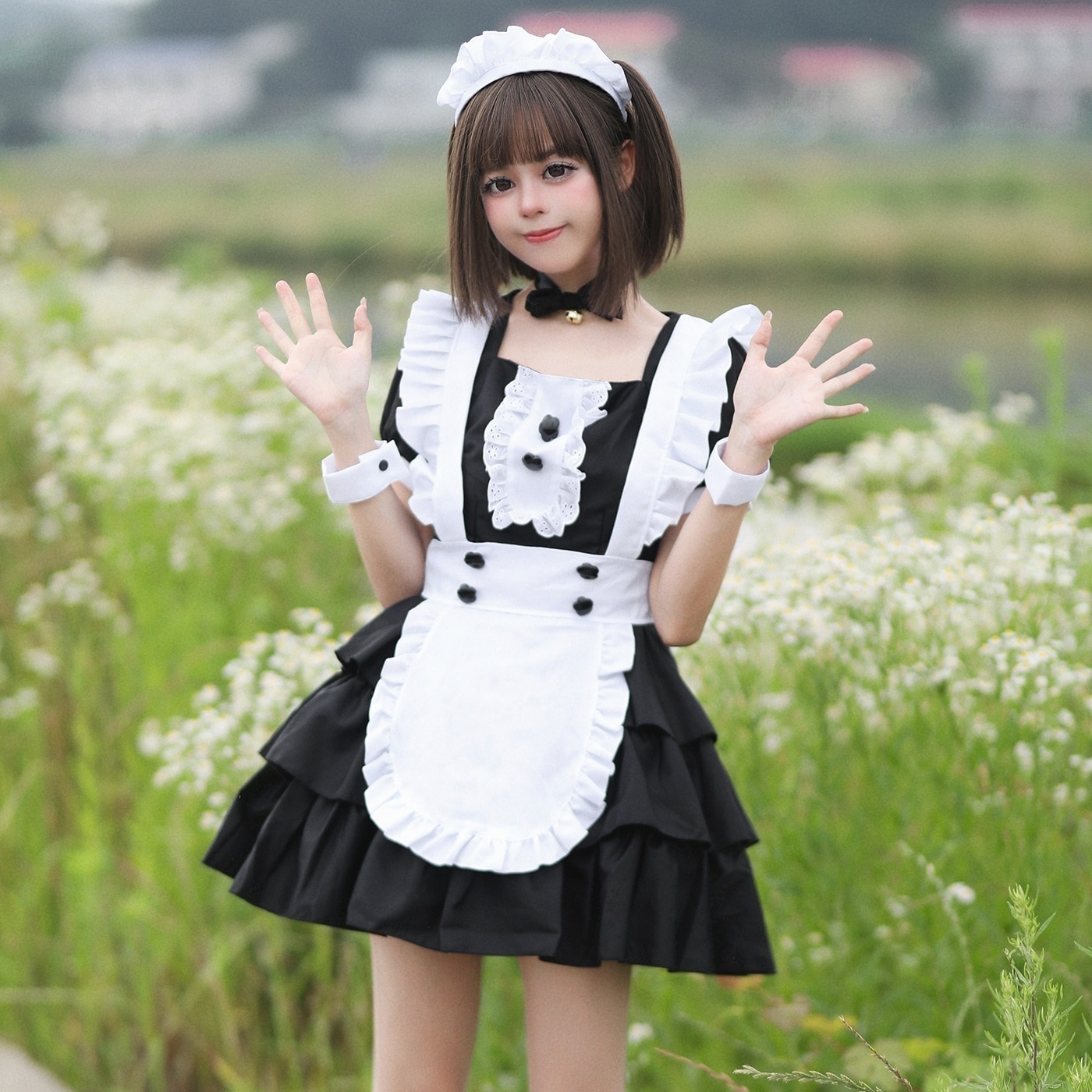 正規品日韓秋葉原メイドケーキスカートメイド服コスプレ衣装