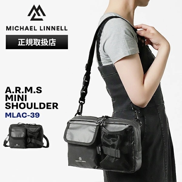 ショルダーバッグ 4L 撥水 軽量 A.R.M.S ミニショルダー アーミーコーティング メンズ ブラック MLAC-39 ブランド [正規取扱店]