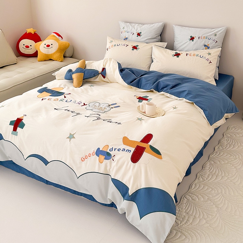 布団セット シングル 4点セット 3点セット 掛け布団 敷き布団 枕 まくら 洗える カラー リバーシブル シワになりにくい 掛布団カバー347