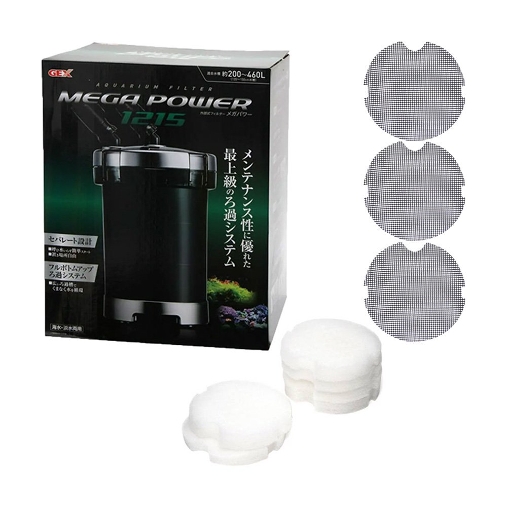 外部フィルター　ＧＥＸ　メガパワー　１２１５　交換用ろ材付き　水槽用外部フィルター　ジェックス　ＣＲＣ10―03―01―20―00