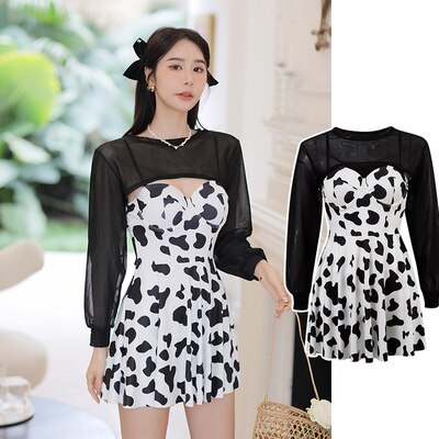 2点セット レオタード水着 レディース 韓国 透け感 水着 ガール 可愛い 痩せ見え 体型カバー ぽっちゃり水着 温泉 ビーチ プール 海 水泳 セクシー オトナ女子 かわいい df052z7