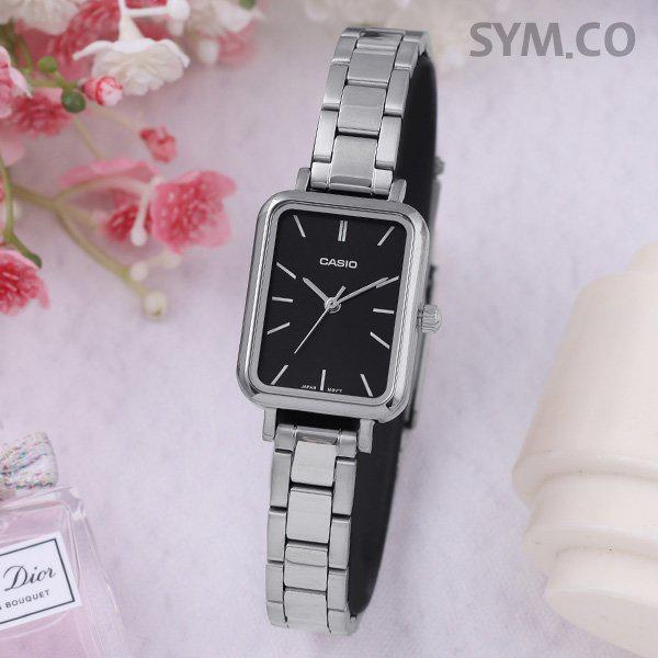 LTP-V009D-1E モダン シンプル ラウンド スクエア デイリー レディース メタル 時計 d