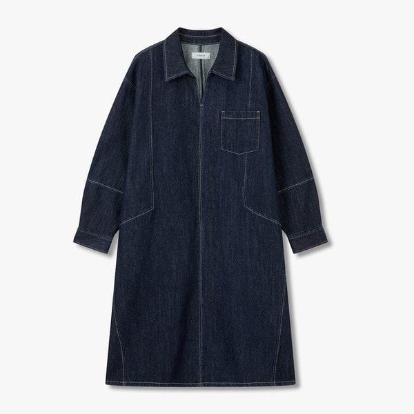 カラネックチュニックデニムワンピース (9106141101CT)